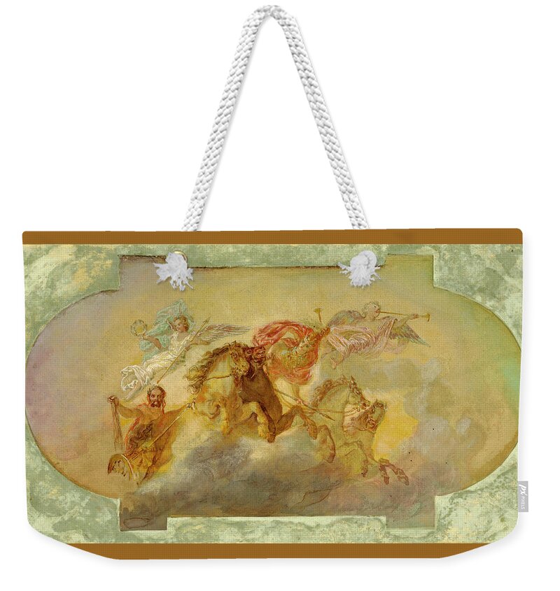  Weekender Tote Bag featuring the drawing Unidentified Ceiling Design by George Herzog