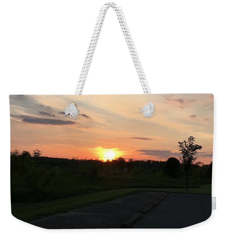 Landscape Weekender Tote Bag featuring the photograph Union Sunset by Eric Switzer