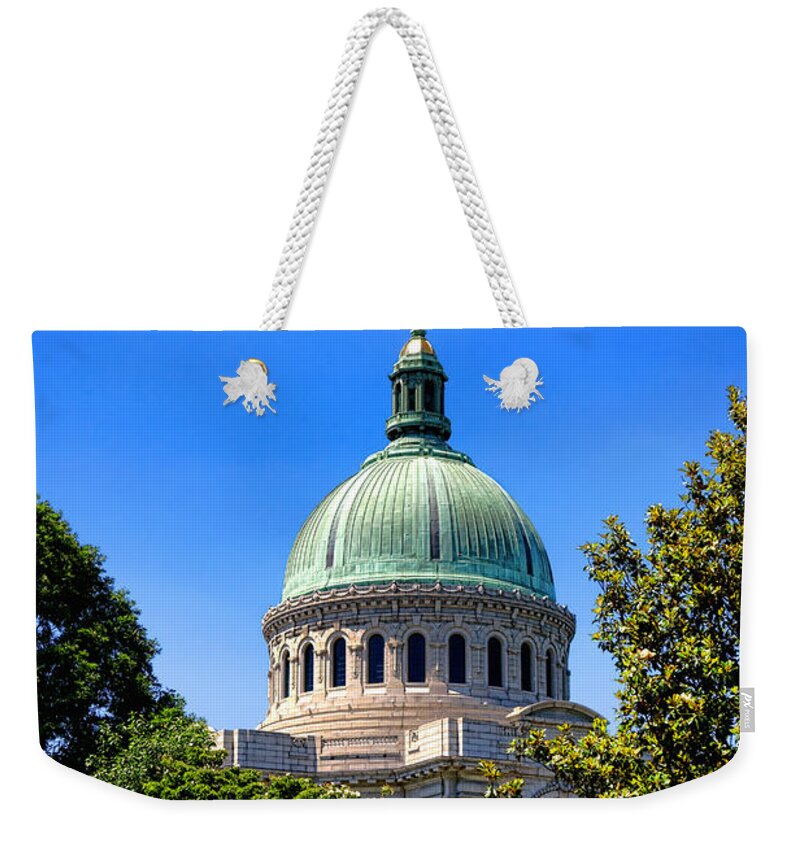 United Weekender Tote Bag featuring the photograph United States Naval Academy Chapel by Olivier Le Queinec
