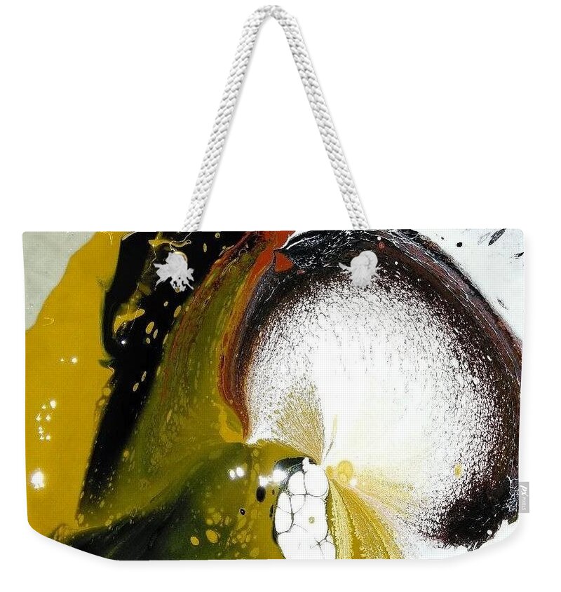 Abstract Weekender Tote Bag featuring the mixed media Untitled by Sonya Walker