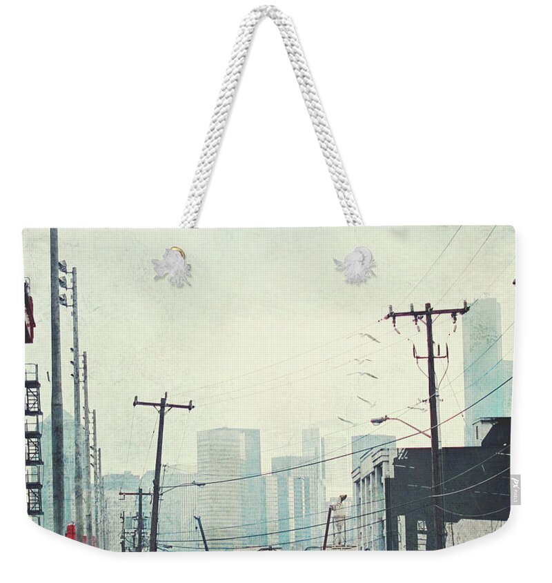 Tranquility Weekender Tote Bag featuring the photograph Urban Alley by Lyne Nagele