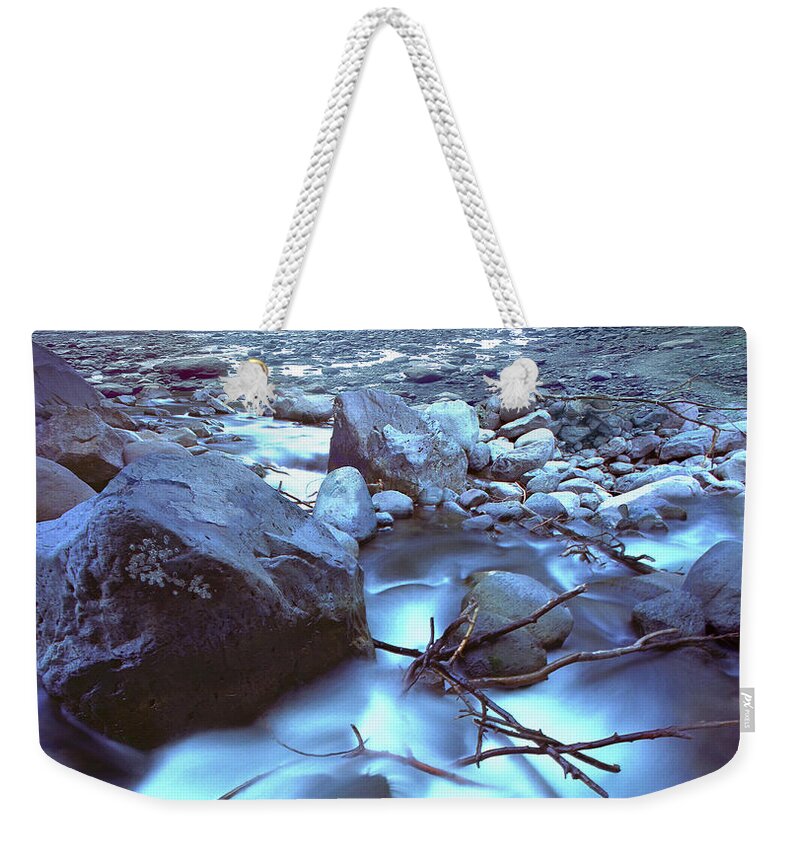 Scenics Weekender Tote Bag featuring the photograph Usa, Arizona, Iceland, Rocky Stream by Ed Freeman