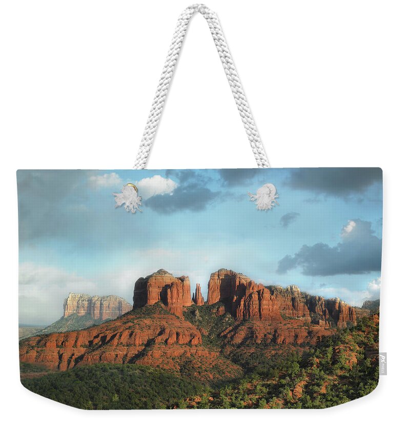 Scenics Weekender Tote Bag featuring the photograph Usa, Arizona, Sedona, Rock Formation At by Ryan Mcvay