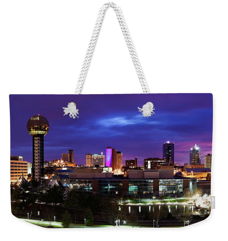 Scenics Weekender Tote Bag featuring the photograph Usa, Tennessee, Knoxville, Skyline At by Henryk Sadura