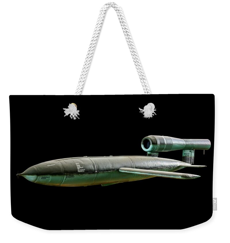 V-1 Weekender Tote Bag featuring the photograph V-1 Flying Bomb by Weston Westmoreland