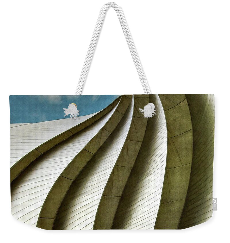 Kauffman Performing Arts Center Weekender Tote Bag featuring the photograph Variations On Kauffman by Doug Sturgess