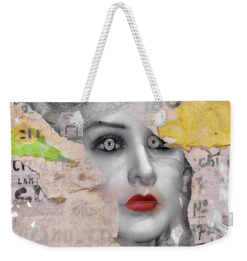 Woman Weekender Tote Bag featuring the digital art Venetian beauty by Gabi Hampe