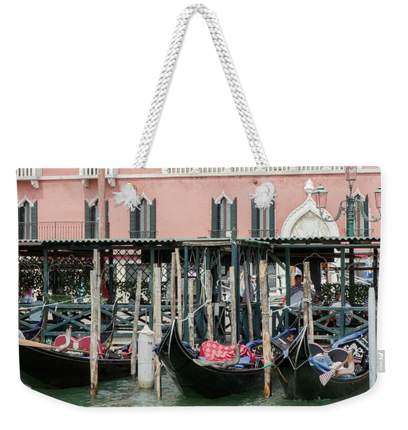 Venice Weekender Tote Bag featuring the photograph Venice in Pink by Iris Richardson