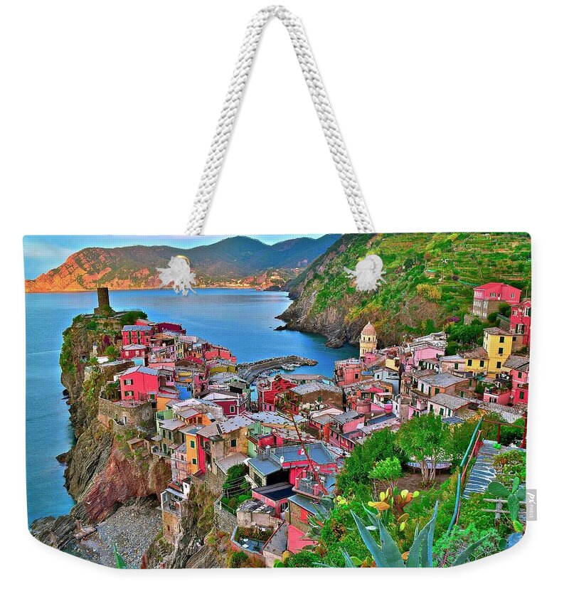 Vernazza Weekender Tote Bag featuring the photograph Vernazza Backside 2019 by Frozen in Time Fine Art Photography