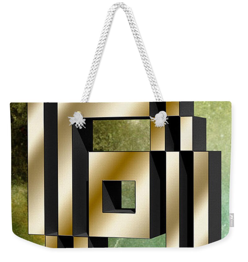 Staley Weekender Tote Bag featuring the digital art Vertical Design 6 by Chuck Staley