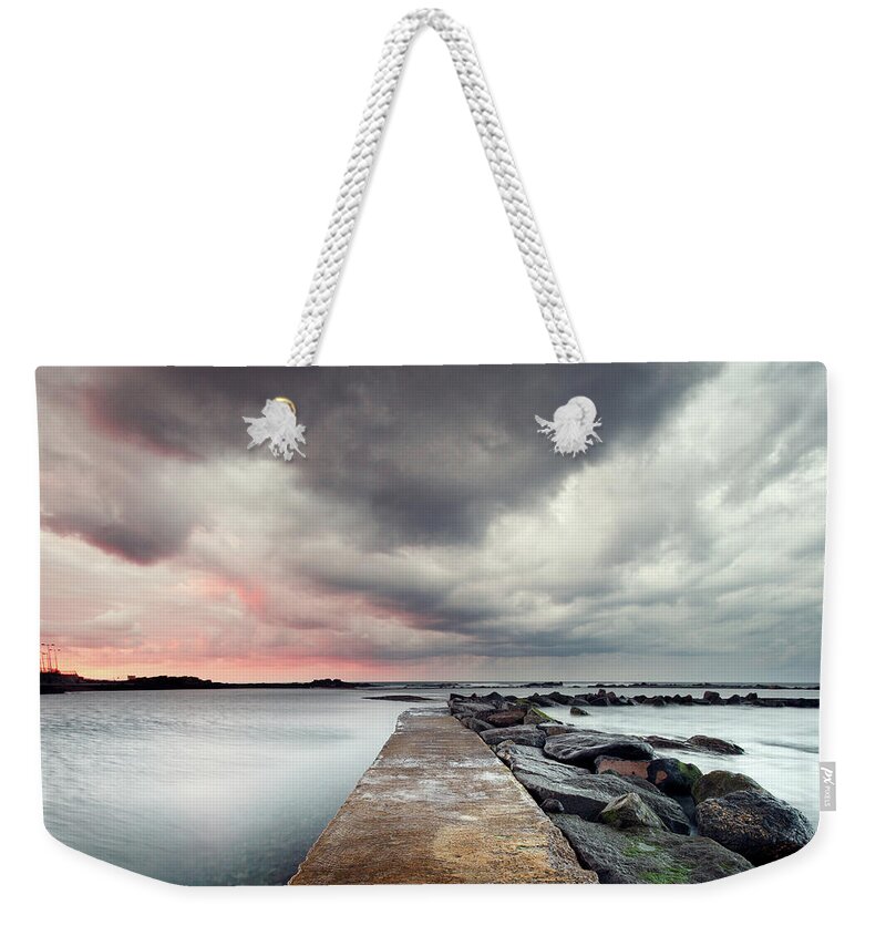 Swimming Pool Weekender Tote Bag featuring the photograph Vertorama Pool by Www.ginomaccanti.com