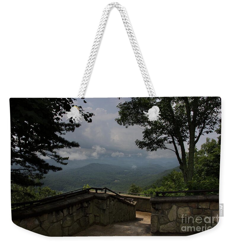 Smoky Mountains Weekender Tote Bag featuring the photograph View From Above by Mike Eingle