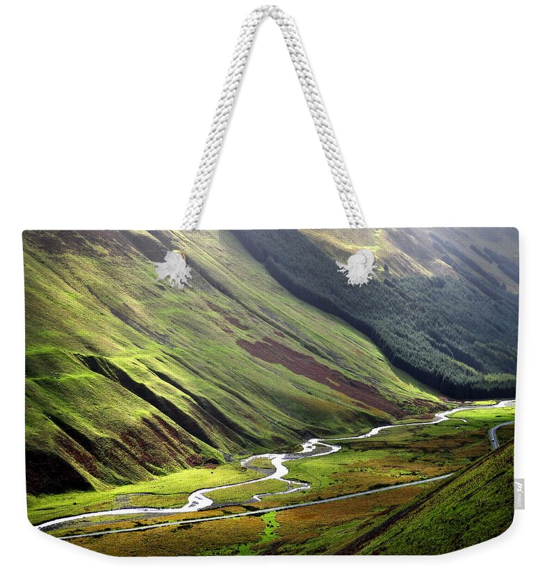 Scenics Weekender Tote Bag featuring the photograph View From Grey Mares Tail by Roland Polyak