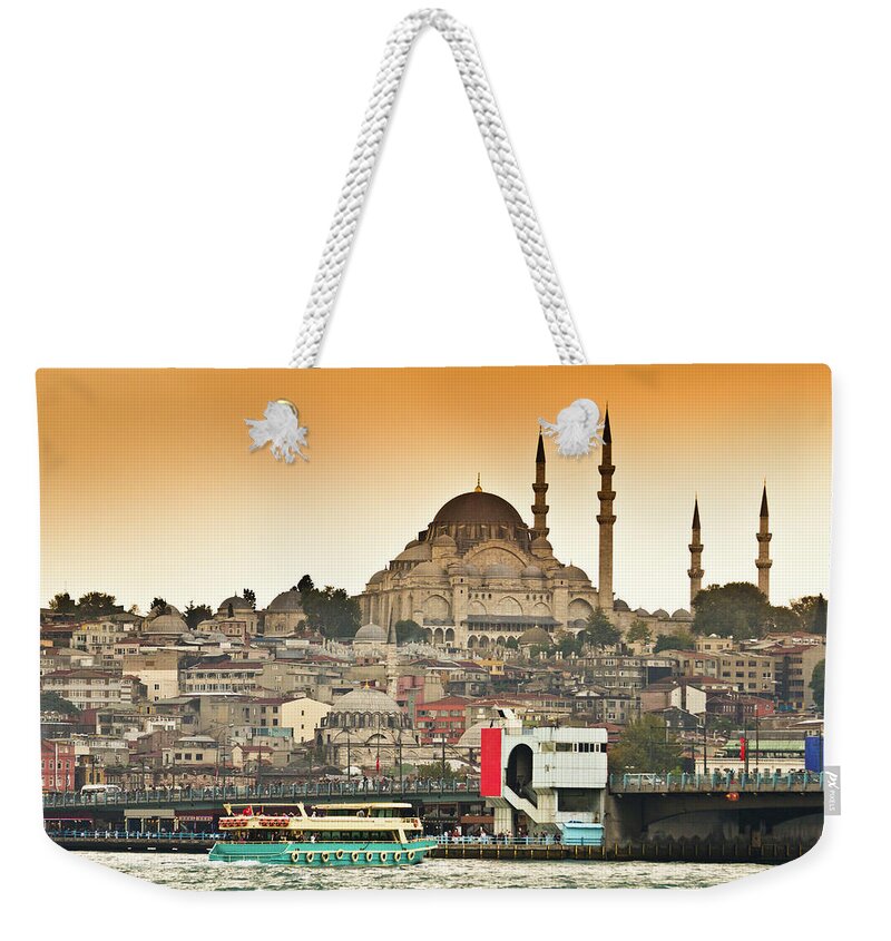 Istanbul Weekender Tote Bag featuring the photograph View Of Istanbul by (c) Thanachai Wachiraworakam