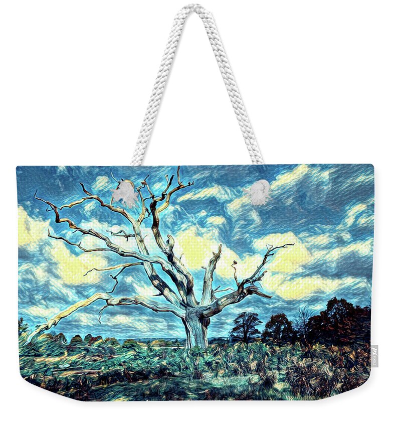 Tree Weekender Tote Bag featuring the digital art Vincent van Gogh style Tree by Roy Pedersen