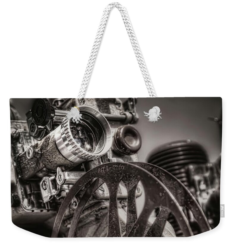 Projector Weekender Tote Bag featuring the photograph Vintage 16mm by Scott Norris