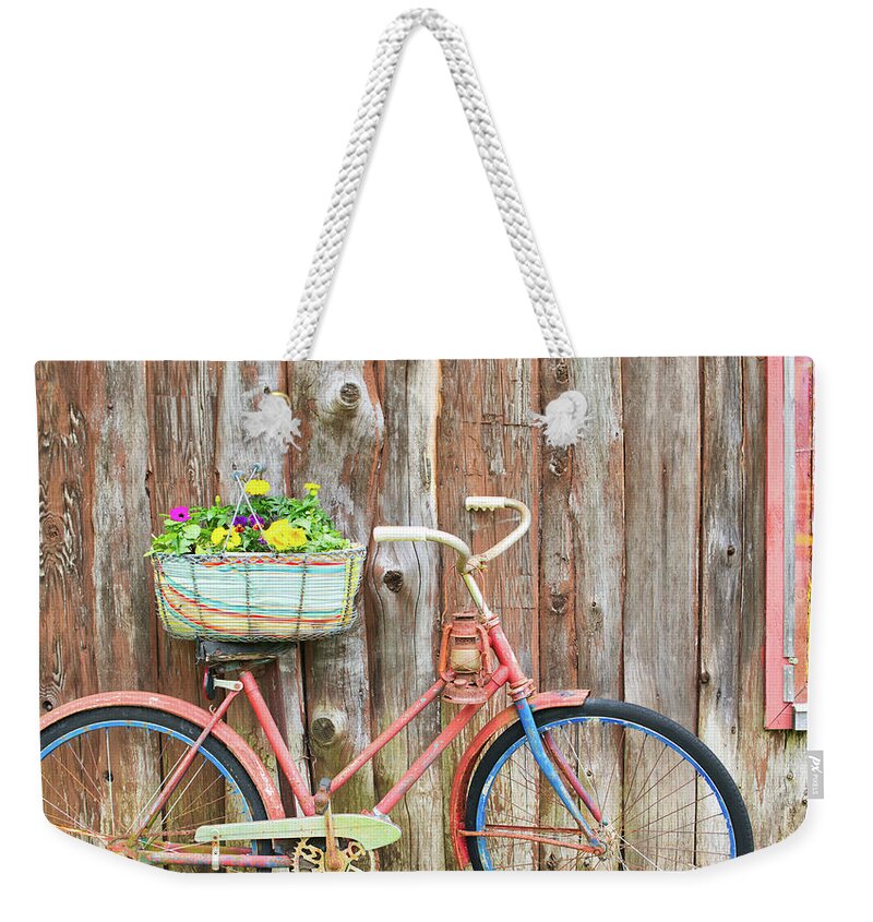 Aberfoyle Market Weekender Tote Bag featuring the photograph Vintage Bicycles by Nick Mares
