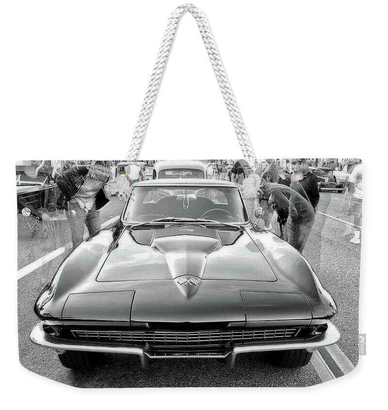 Corvette Weekender Tote Bag featuring the photograph Vintage Corvette by Ann Patterson
