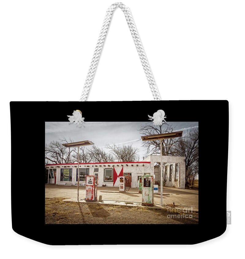 Vintage Midway Station Weekender Tote Bag featuring the photograph Vintage Midway Station by Imagery by Charly