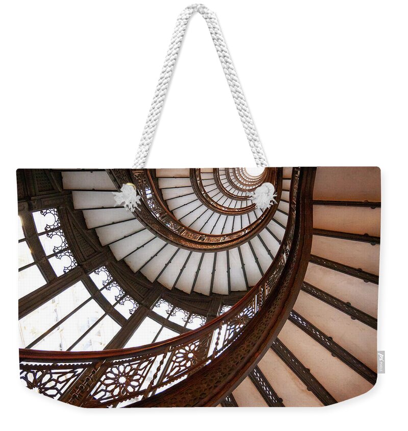 Chicago Weekender Tote Bag featuring the photograph Vintage Staircase by Patty Colabuono