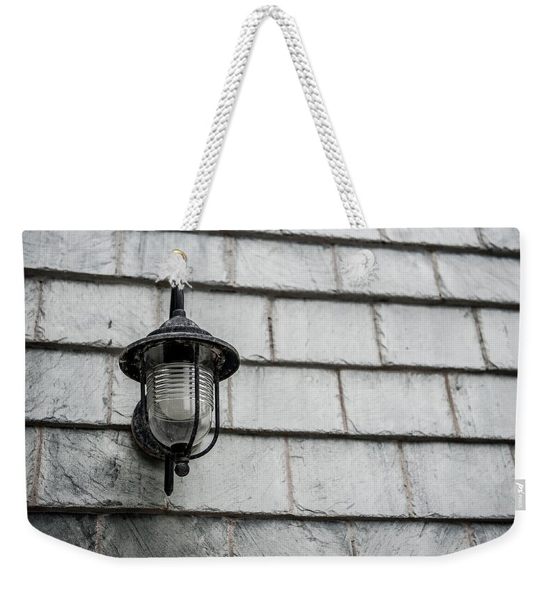Lamp Weekender Tote Bag featuring the photograph Vintage wall Light by Helen Jackson