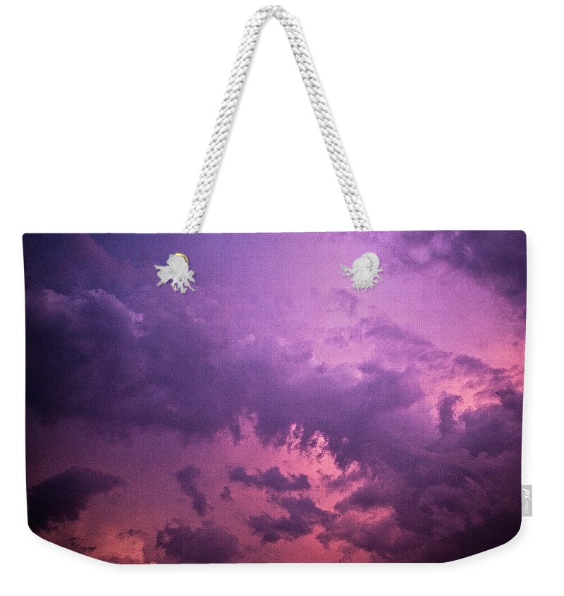 Scenics Weekender Tote Bag featuring the photograph Violet Sky by Richard Newton / Daddynewt