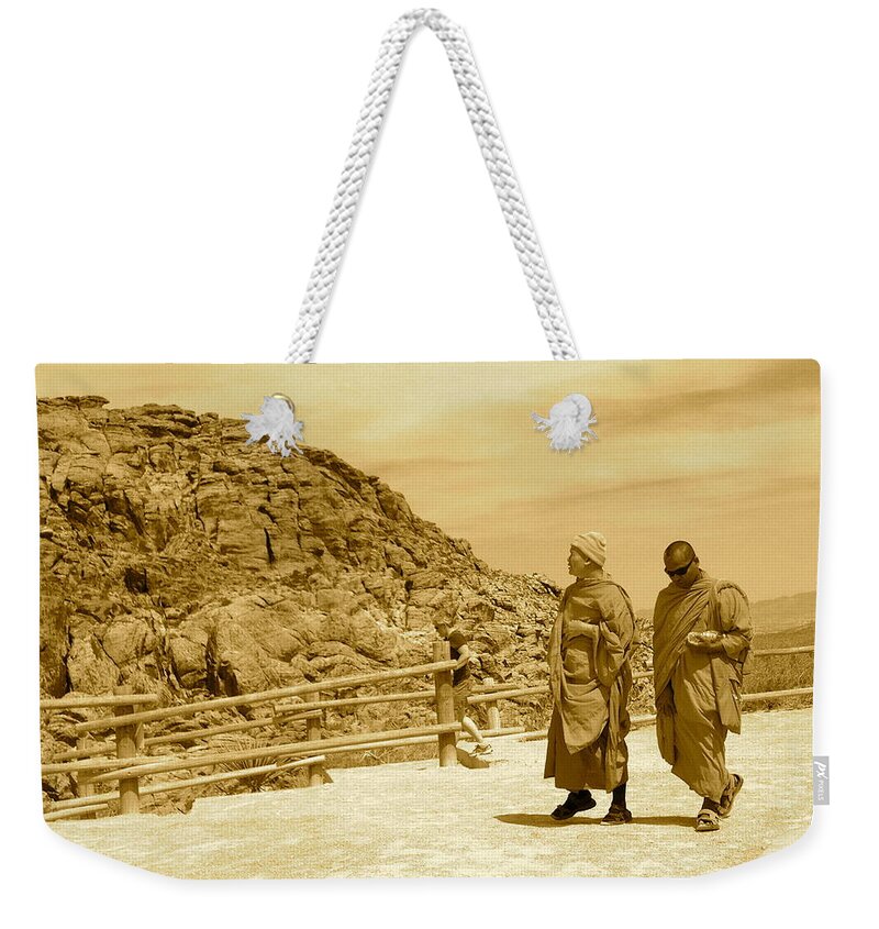 Nevada Weekender Tote Bag featuring the photograph Walking by Debra Grace Addison