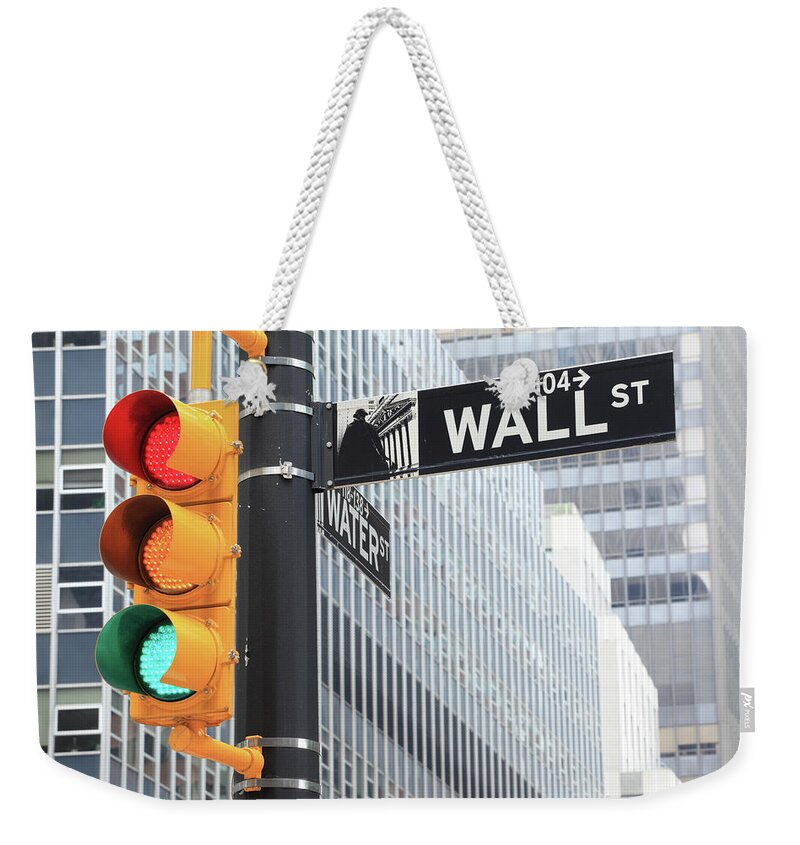 Outdoors Weekender Tote Bag featuring the photograph Wall Street, New York City, Usa by Jumper