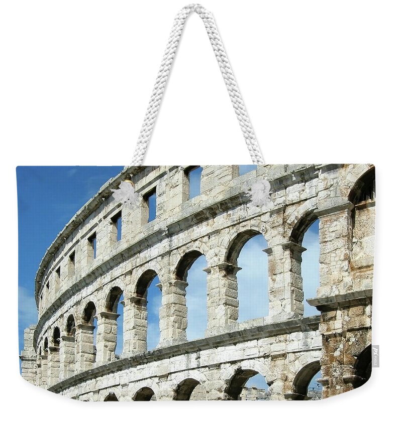 Arch Weekender Tote Bag featuring the photograph Walls Of The Pula Area, Pula, Istria by Joe & Clair Carnegie / Libyan Soup