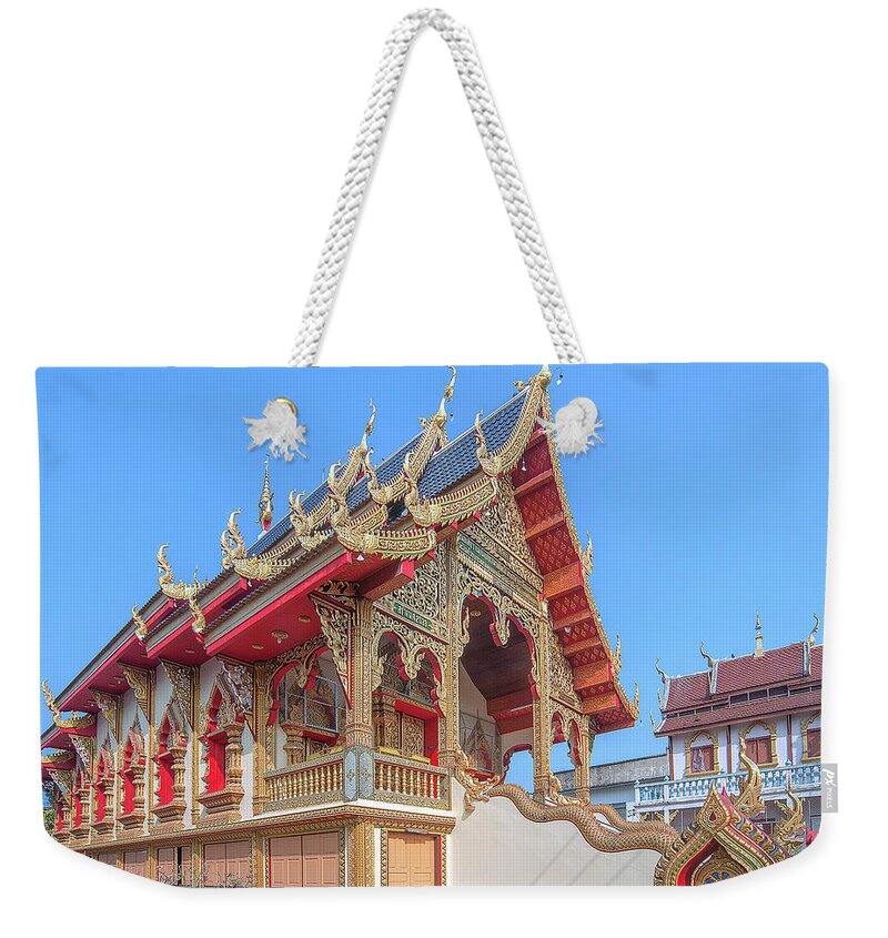Scenic Weekender Tote Bag featuring the photograph Wat Chai Mongkon Phra Ubosot DTHLU0391 by Gerry Gantt
