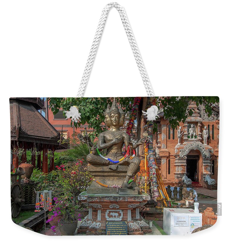 Scenic Weekender Tote Bag featuring the photograph Wat Lok Molee Brahma Shrine DTHCM2563 by Gerry Gantt