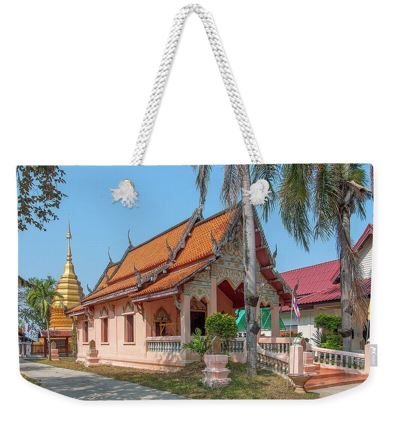Scenic Weekender Tote Bag featuring the photograph Wat Pa Chai Mongkhon Phra Ubosot DTHLA0123 by Gerry Gantt