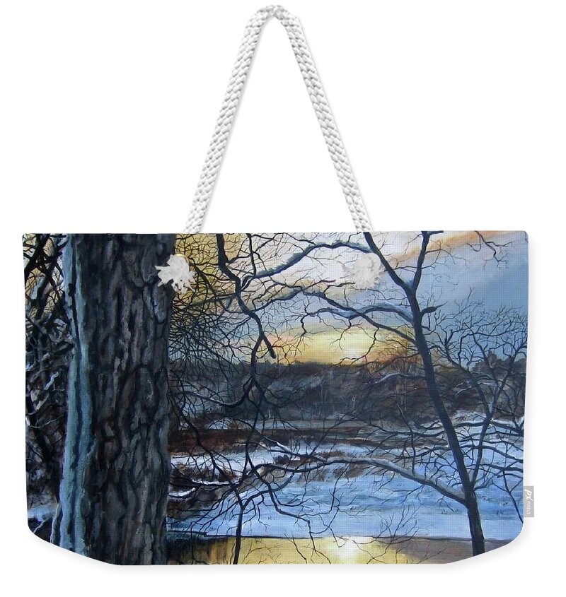  Weekender Tote Bag featuring the painting Watcher by William Brody
