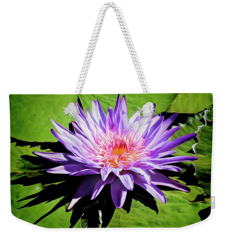California Weekender Tote Bag featuring the photograph Water Lily 7 by Claude LeTien