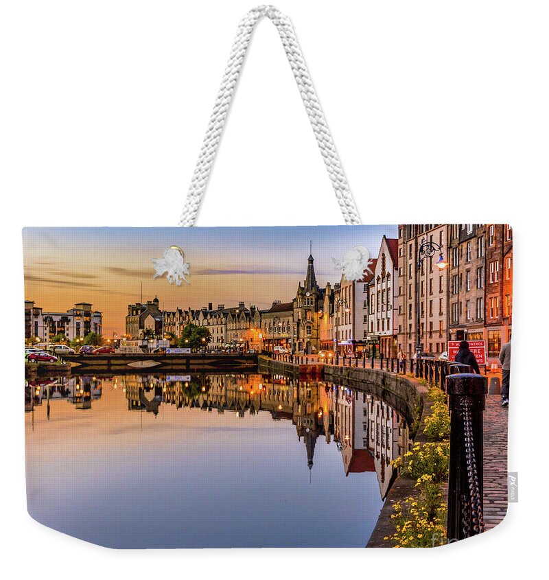 Edinburgh Weekender Tote Bag featuring the photograph Water of Leith Walkway by David Meznarich