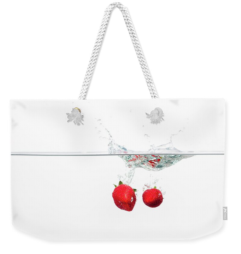 Purity Weekender Tote Bag featuring the photograph Water Splash by Ez thug