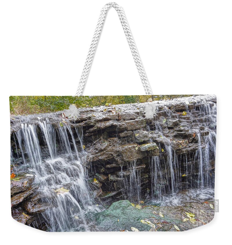 Water Weekender Tote Bag featuring the photograph Waterfall @ Sharon Woods by Jeremy Lankford