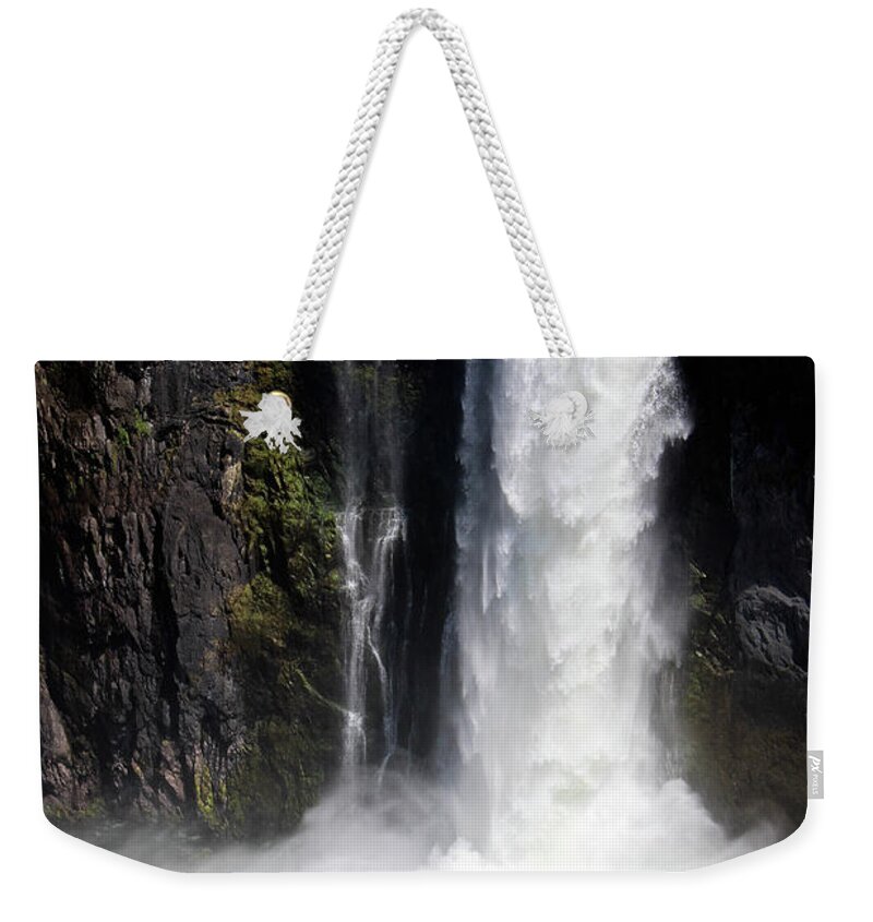  Weekender Tote Bag featuring the photograph Waterfall by Eric Pengelly