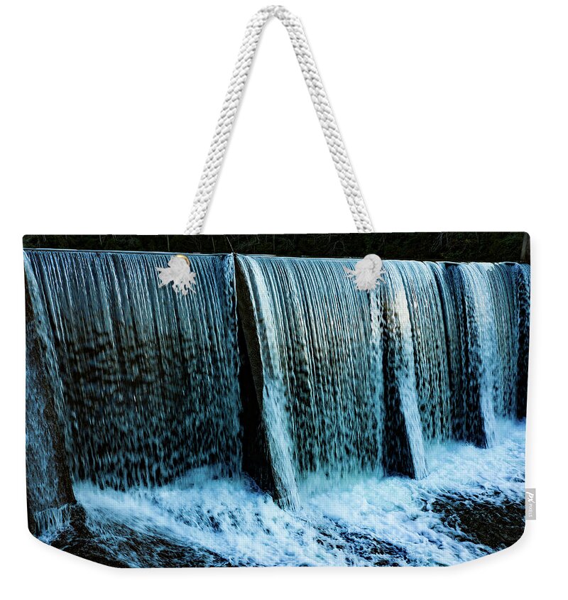 Steve Bunch Weekender Tote Bag featuring the photograph Waterfall by Steve Bunch