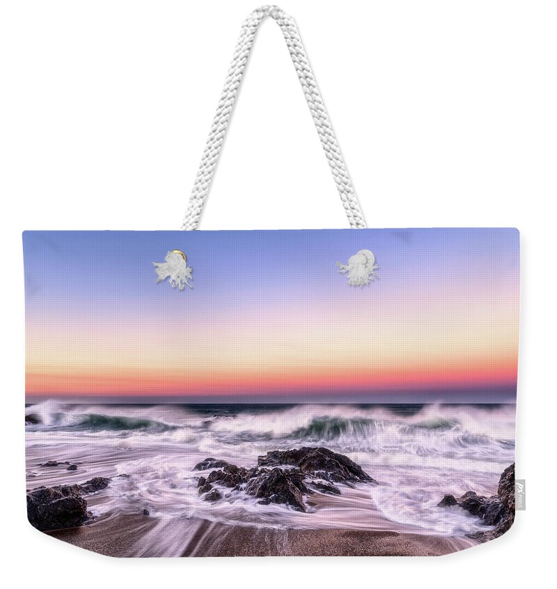 Oregon Coast Weekender Tote Bag featuring the photograph Wave Action by Russell Pugh