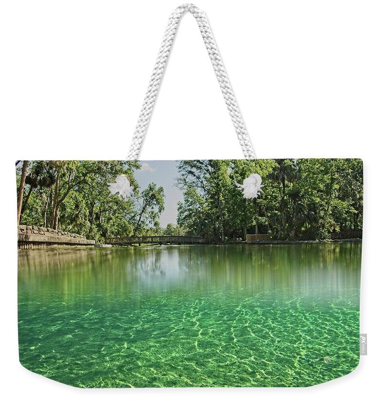 Wekiwa Springs Weekender Tote Bag featuring the photograph Wekiwa Springs by Steve DaPonte