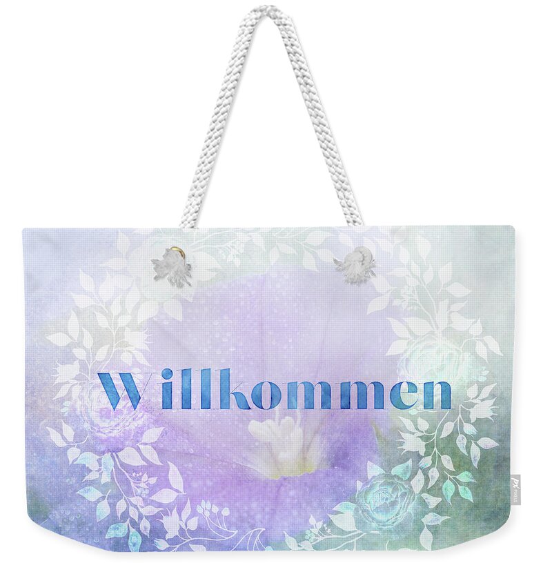Photography Weekender Tote Bag featuring the digital art Welcome - Willkommen by Terry Davis