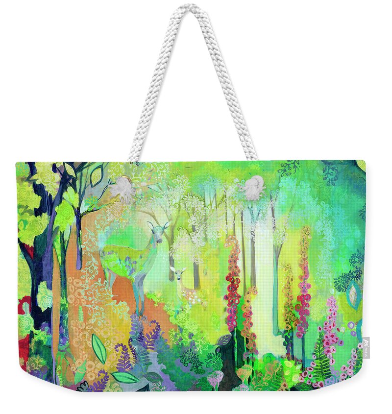 Forest Weekender Tote Bag featuring the painting We'll Be Waiting for You by Jennifer Lommers