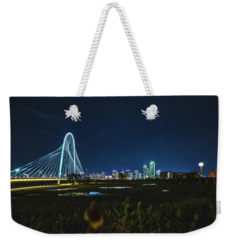West Weekender Tote Bag featuring the photograph West Dallas Flower by Peter Hull