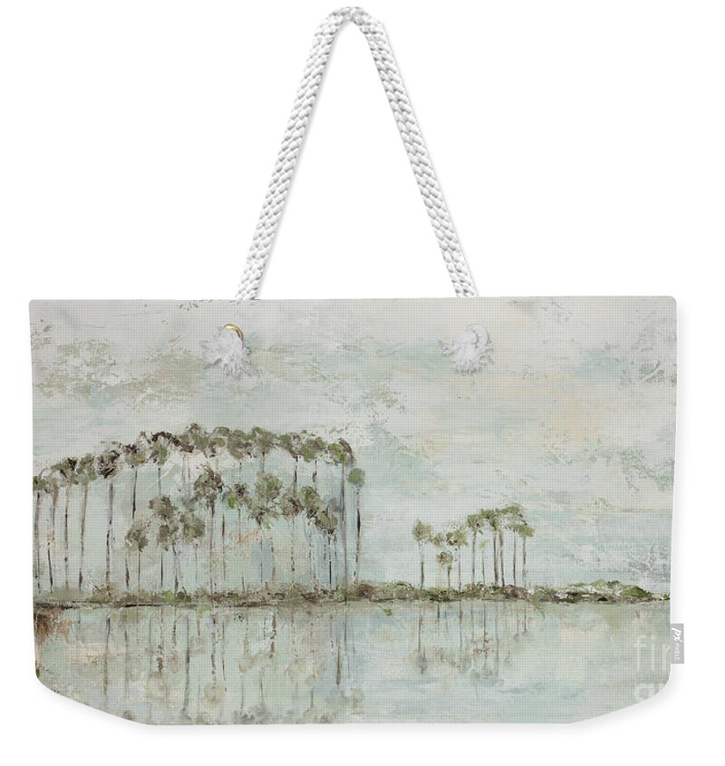 Landscape Weekender Tote Bag featuring the painting Western Lake at Grayton by Kirsten Koza Reed