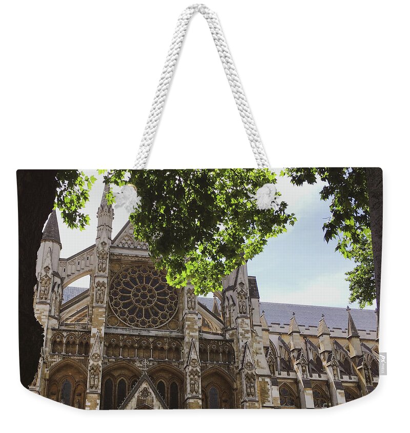 Westiminsterabbey Weekender Tote Bag featuring the photograph Westminster Abbey, London, England by Abigail Diane Photography