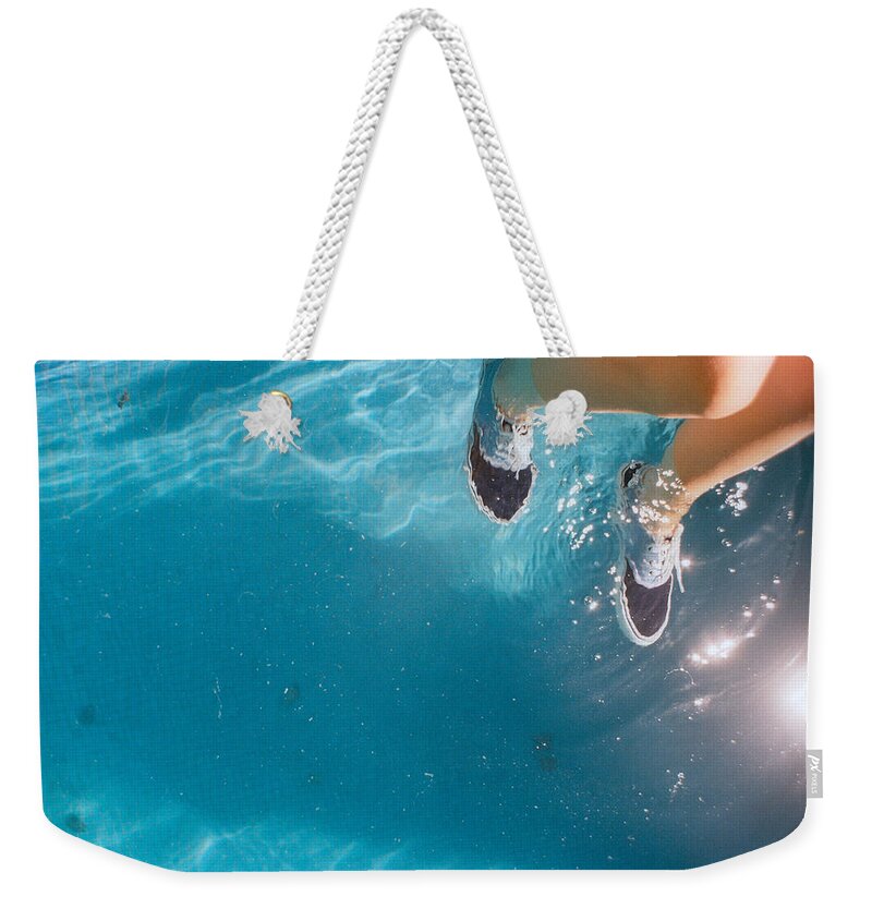 Child Weekender Tote Bag featuring the photograph Wet Shoes by Lita Bosch