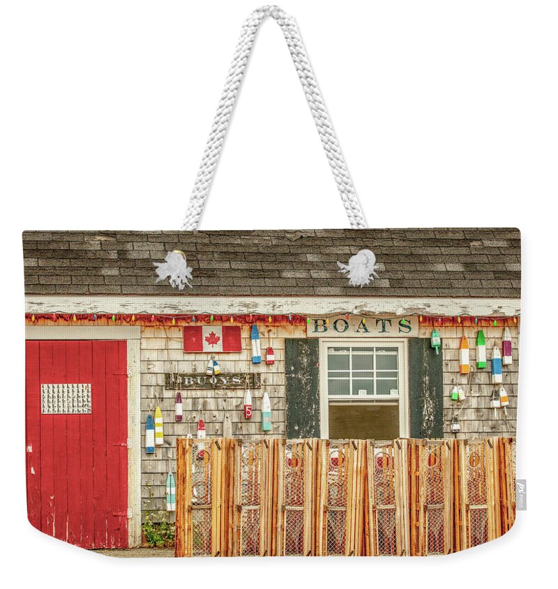 Pei Weekender Tote Bag featuring the photograph Wharf Side by Marcy Wielfaert
