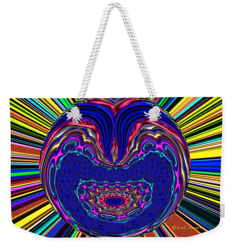 Sunburst Weekender Tote Bag featuring the digital art What do You See? by Kae Cheatham