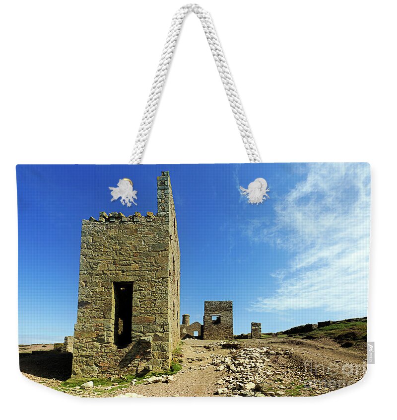 Wheal Coates Weekender Tote Bag featuring the photograph Wheal Coates Cornwall by Terri Waters